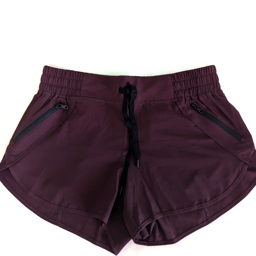 Zyia Fierce Zipper Pocket Shorts- plum